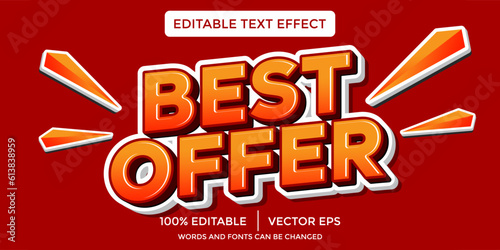 best offer 3D text effect template