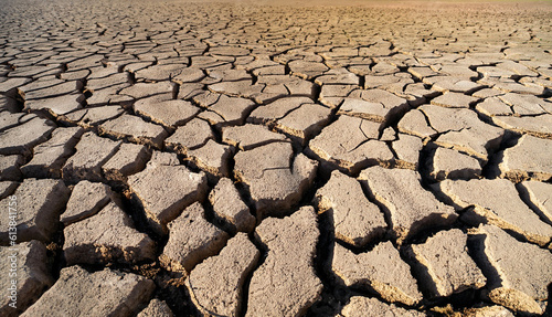 Texture dry and cracked soil background pattern of drought lack of water of nature