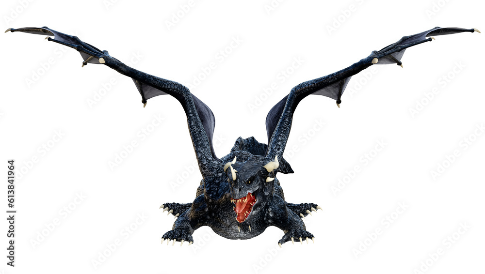 3D Rendering Fairy Tale Dragon on White 3D Rendering Fairy Tale Dragon on White