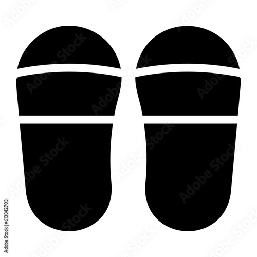 slippers glyph icon