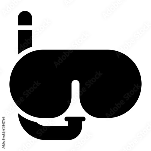 snorkel glyph icon