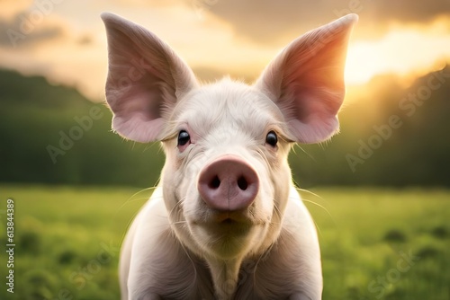 pig in a field © Ahmad