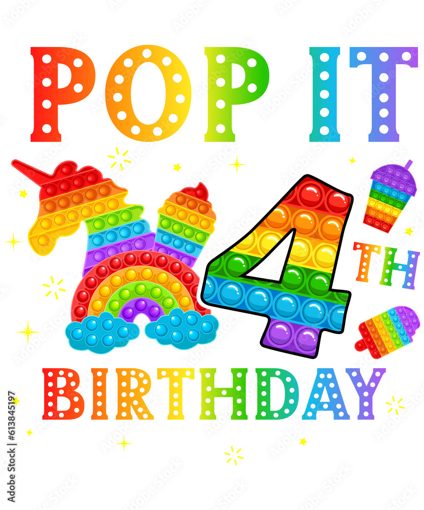 pop it 4th birthday 4 party for girls pop it pop it 4th birthday 4 party for girls pop it