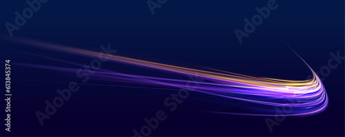 Movement sport pattern for banner or poster design background. The effect of speed on a blue background. Abstract light lines of movement and speed with white color glitters.	