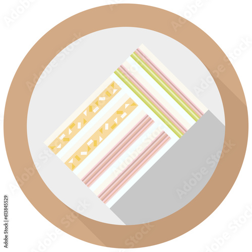 サンドイッチの上からのフラットアイコン