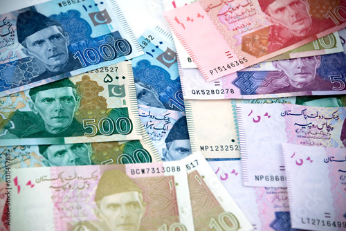 Currency notes in Pakistani Rupees