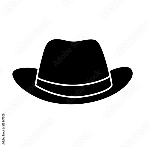 Cute man hat silhouette