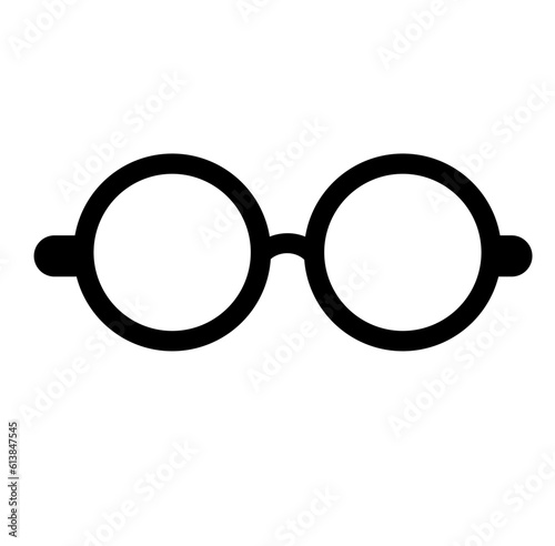 Cute glasses outline icon