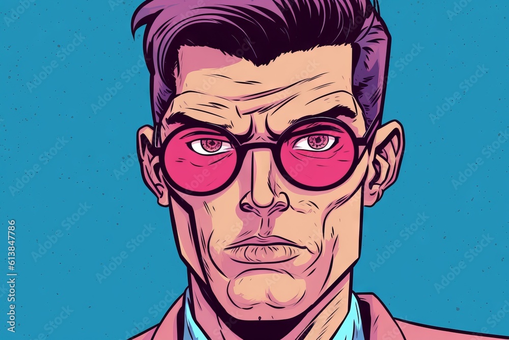 A rude man encounters unexpected consequences in a comic world, Generative AI. A rude man encounters unexpected consequences in a comic world, Generative AI.