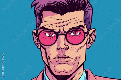 A rude man encounters unexpected consequences in a comic world, Generative AI.