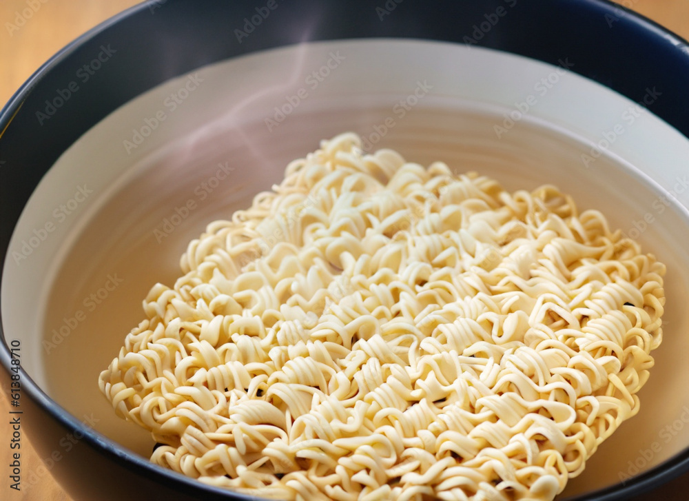 A Close-Up Shot of Noodles in A Ceramic Bowl