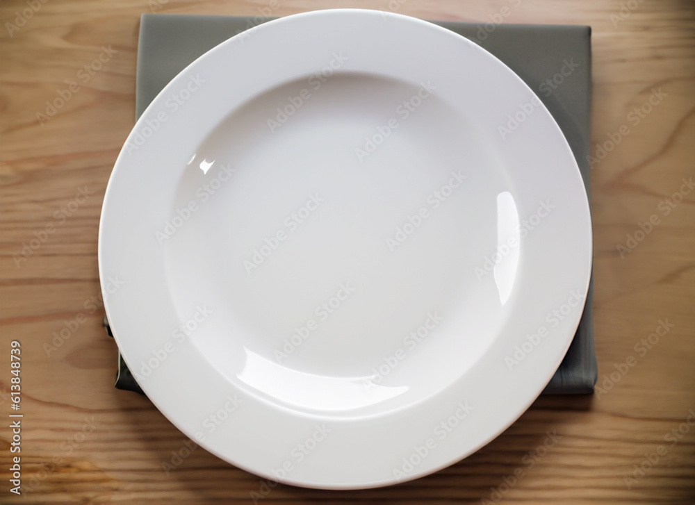 A Close-Up Shot of A Ceramic Plate Mock-Up