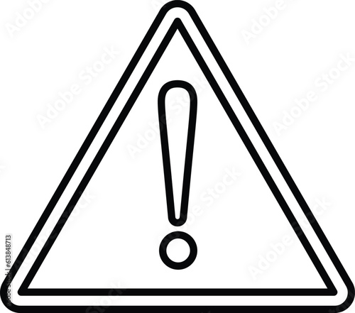 Caution Sign vector in line style . Exclamation danger sign