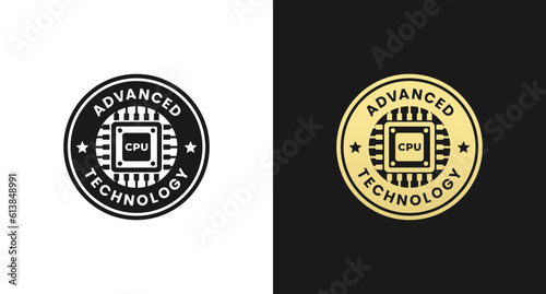 Advanced technology sign or Advanced technology label vector isolated in flat style. Best Advanced technology sign for product packaging design element. Advanced technology label isolated.