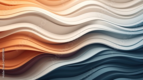 Abstract wavy background texture, creative waves with psychedelic concept, fluid art design, liquid material flow, multilayered backdrop for print, vivid and bright colors - Generative ai