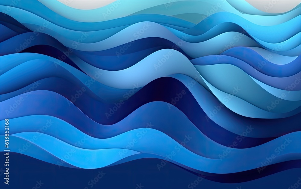 Abstract wavy background texture, creative waves with psychedelic concept, fluid art design, liquid material flow, multilayered backdrop for print, vivid and bright colors - Generative ai