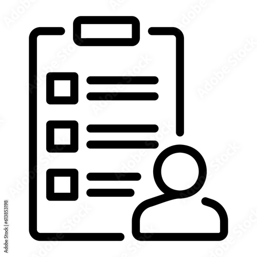 questionnaire line icon