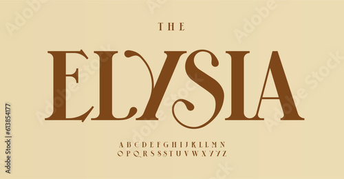 Sophisticated alphabet, elegant antique letters, vintage calligraphy font for wine logo, wedding headline, fashion typography, modern typographic design. Vector typeset.