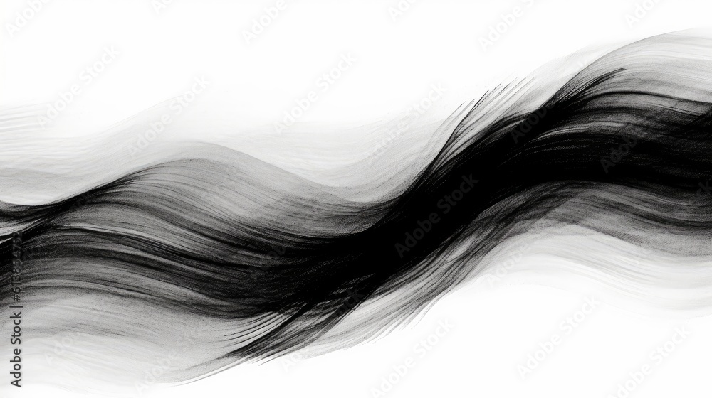 Abstract ink black strokes. Generative AI Abstract ink black strokes. Generative AI