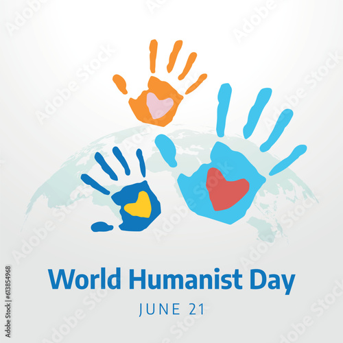 world humanist day vector template for celebration. world humanist day celebration. world humanist day. flat hand vector design.