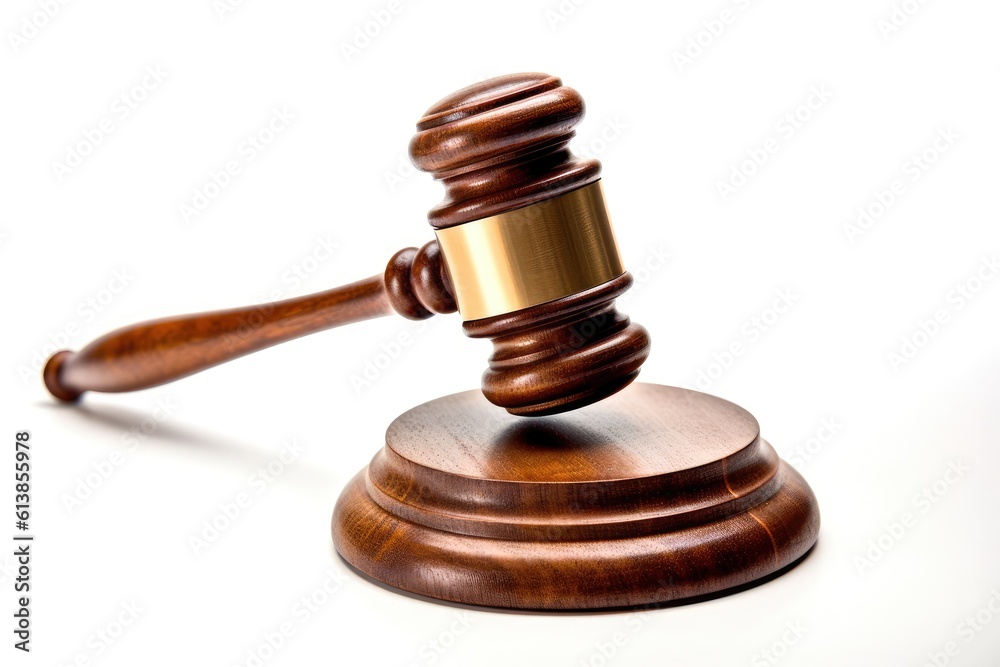 Gavel and courthouse judge gavel base with a white background Generative AI Illustration Gavel and courthouse judge gavel base with a white background Generative AI Illustration