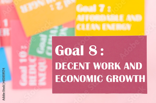 Картината върху платно The Goal 8 : Decent work and economic growth