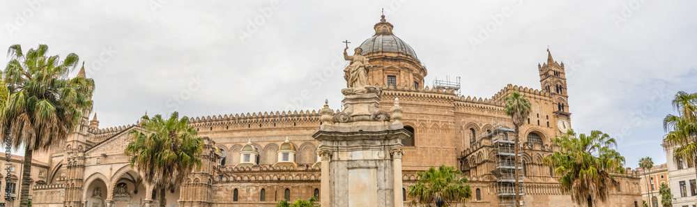 View of the cathedral of Palermo, Sicily, Italy