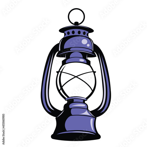 vintage oil lamp vector illustration kerosene design