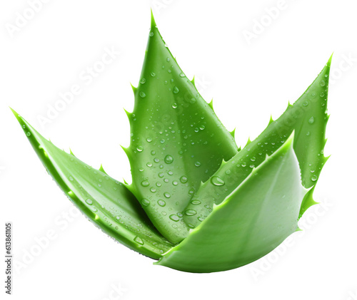Aloe vera isolated on the transparent background PNG. AI generative.