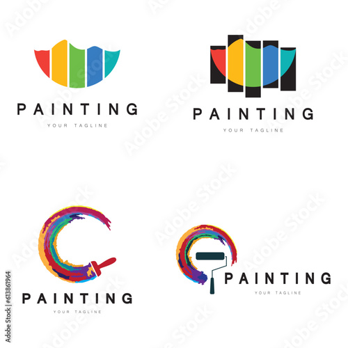 Paint Logo Template vector icon