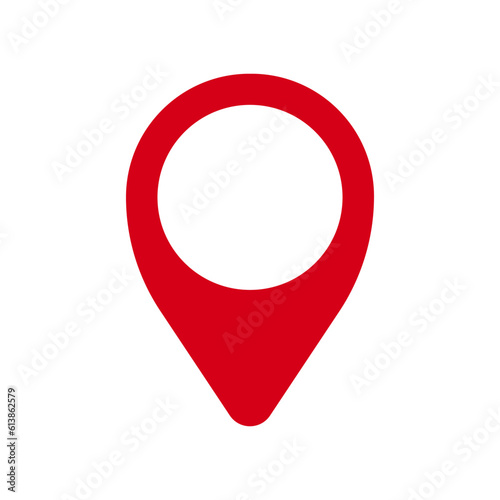 Free Download pin location icon red in flat style. Vector illustration - GFXLoad