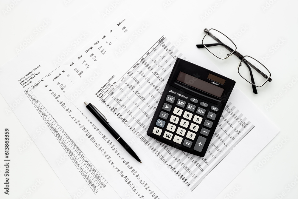 Financial accounting calculations and budget planning with calculator Financial accounting calculations and budget planning with calculator
