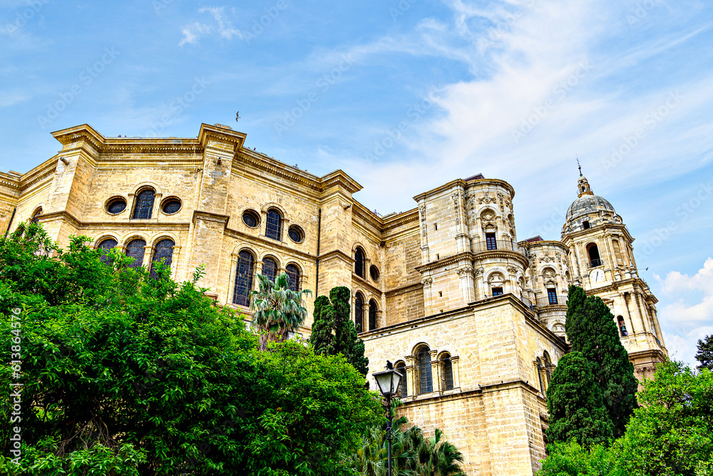 Views of the Santa Iglesia Basilica de la Encarnacion, or Cathedral of Malaga, Andalusia, Spain