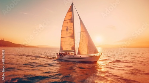 sailboat at sunset