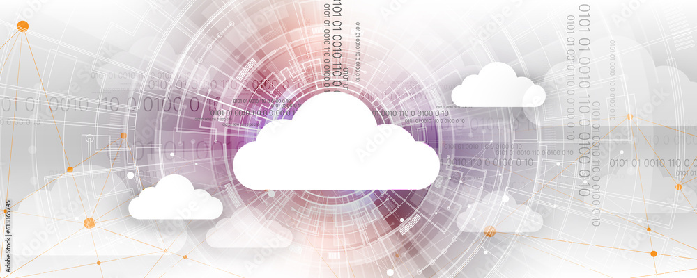 Obraz premium abstract background image cloud concept data storage communication technology