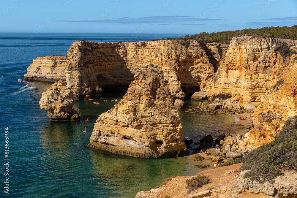 Algarve caves on the Portugal Coast