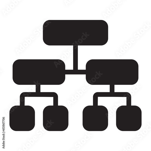 hierarchical structure glyph icon