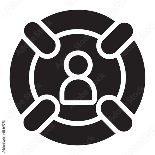 target audience glyph icon