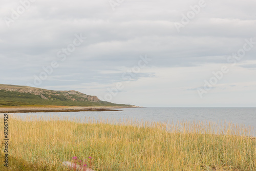 Background of the surroundings of the Rybachy peninsula. Barents Sea © lindely