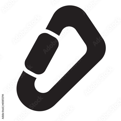 carabiner glyph icon