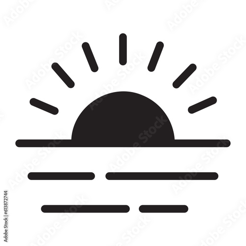 sunset glyph icon