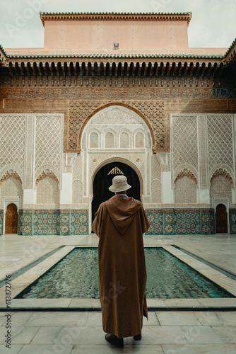 person in a mosque islam, morocco