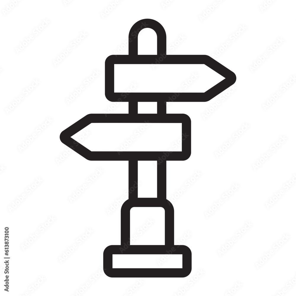 signpost line icon signpost line icon