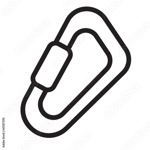 carabiner line icon