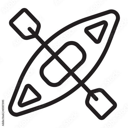 kayak line icon