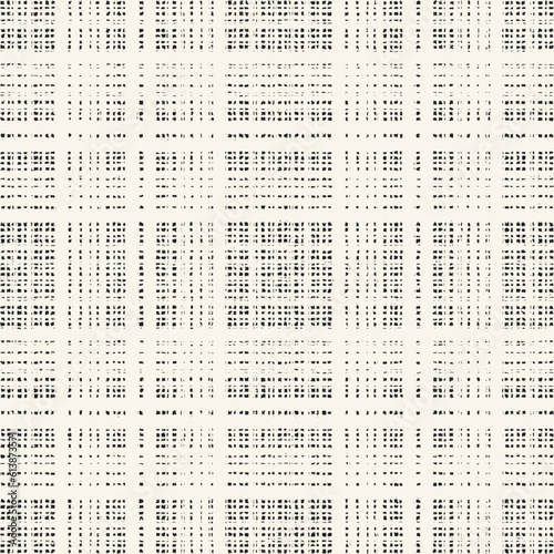 Monochrome Dashed Textured Subtle Checked Pattern