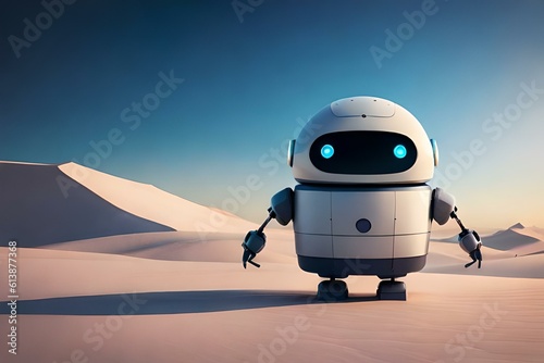 A cute friendly robot