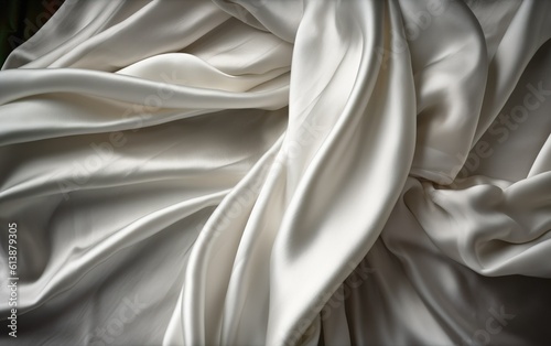 White satin fabric background. AI, Generative AI