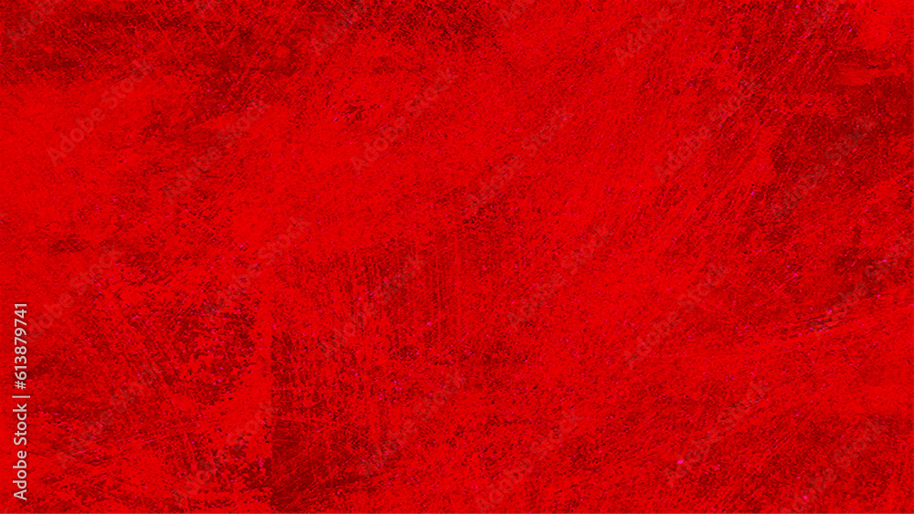 Abstract red grunge decorative stucco background. Valentines day design layout. Rough stylized texture banner with copy space.