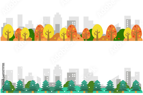 都会の街並み（秋、冬バージョン）